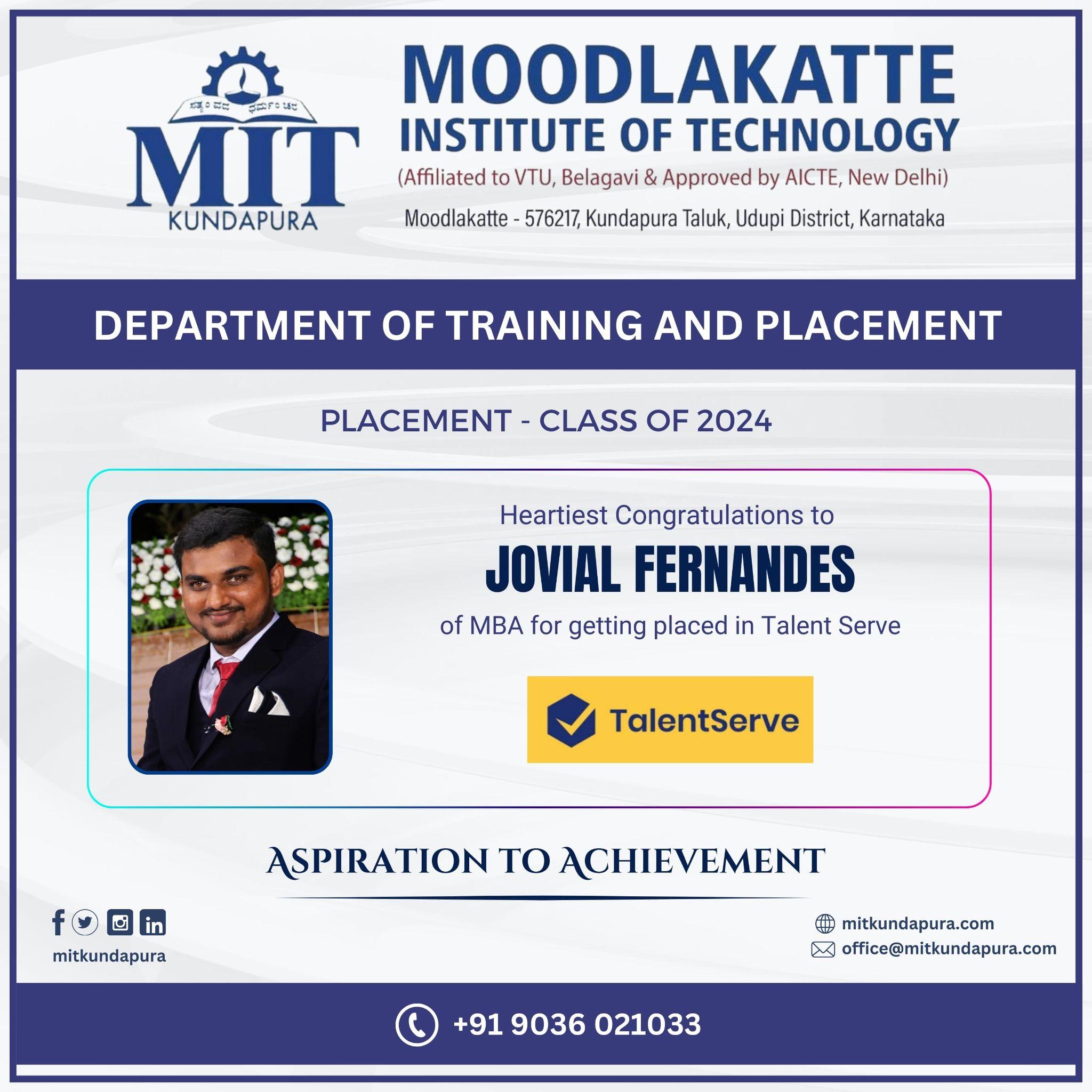 MITK MBA Students placement